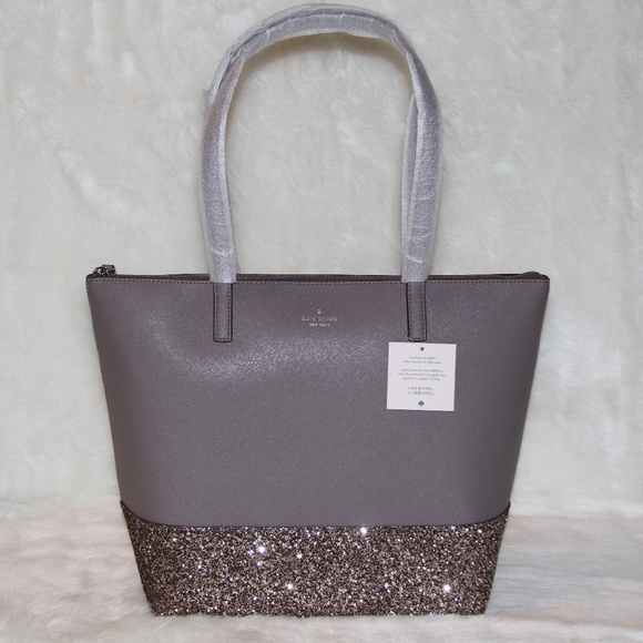 Kate Spade Penny Greta Court Cityscape Gray Tote Bag NWT - Picture 2 of 7